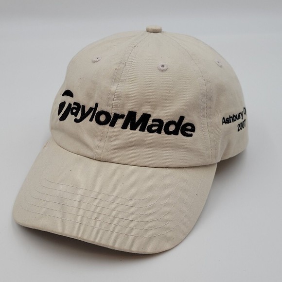 TaylorMade Tmax Gear Ashbury Open 2007 Beige Strapback Golf Hat Cap Distressed - Picture 1 of 11